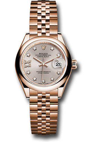 Rolex Watches - Datejust Lady 28 Everose Gold - Domed Bezel - Jubilee Bracelet - Style No: 279165 s9dix8dj