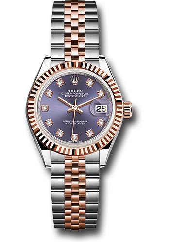 Rolex Watches - Datejust Lady 28 Steel and Everose Gold - Fluted Bezel - Jubilee - Style No: 279171 audj