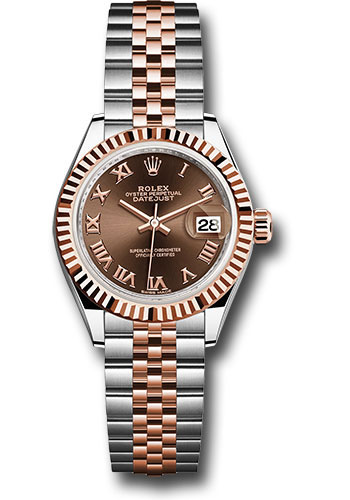 Rolex Watches - Datejust Lady 28 Steel and Everose Gold - Fluted Bezel - Jubilee - Style No: 279171 chorj