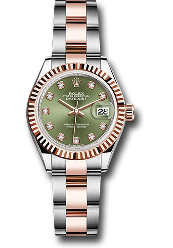 Rolex Watches - Datejust Lady 28 Steel and Everose Gold - Fluted Bezel - Oyster - Style No: 279171 ogdo