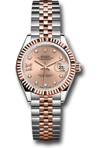 Rolex Watches - Datejust Lady 28 Steel and Everose Gold - Fluted Bezel - Jubilee - Style No: 279171 rs9dix8dj