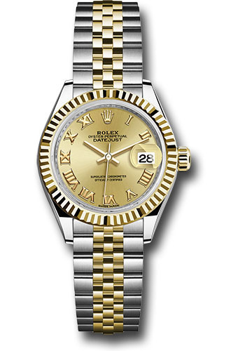 Rolex Watches - Datejust Lady 28 Steel and Yellow Gold - Fluted Bezel - Jubilee - Style No: 279173 chrj