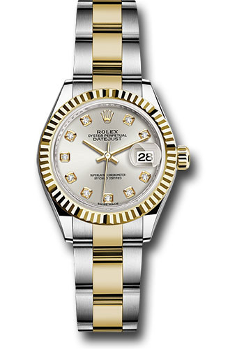 Rolex Watches - Datejust Lady 28 Steel and Yellow Gold - Fluted Bezel - Oyster - Style No: 279173 sdo