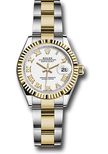 Rolex Watches - Datejust Lady 28 Steel and Yellow Gold - Fluted Bezel - Oyster - Style No: 279173 wro