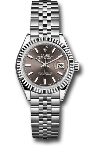 Rolex Watches - Datejust Lady 28 Stainless Steel - Fluted Bezel - Jubilee - Style No: 279174 dgij