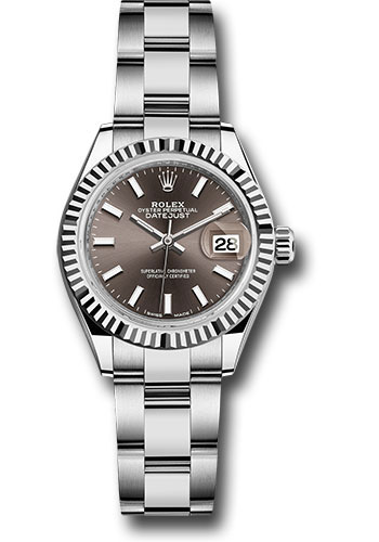 Rolex Watches - Datejust Lady 28 Stainless Steel - Fluted Bezel - Oyster - Style No: 279174 dgio