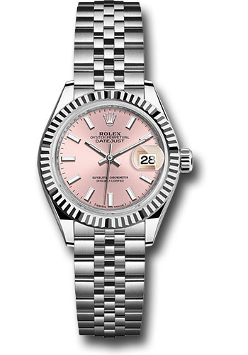 Rolex Watches - Datejust Lady 28 Stainless Steel - Fluted Bezel - Jubilee - Style No: 279174 pij