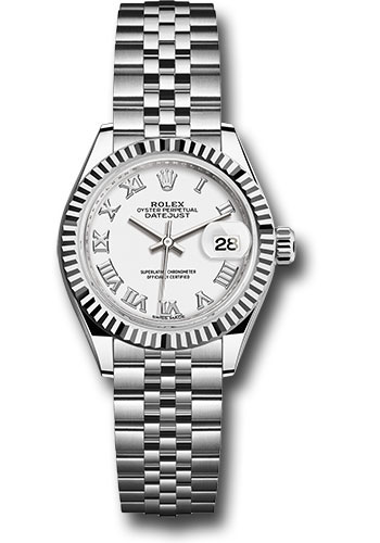 Rolex Watches - Datejust Lady 28 Stainless Steel - Fluted Bezel - Jubilee - Style No: 279174 wrj