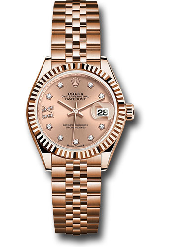 Rolex Watches - Datejust Lady 28 Everose Gold - Fluted Bezel - Jubilee Bracelet - Style No: 279175 rs9dix8dj