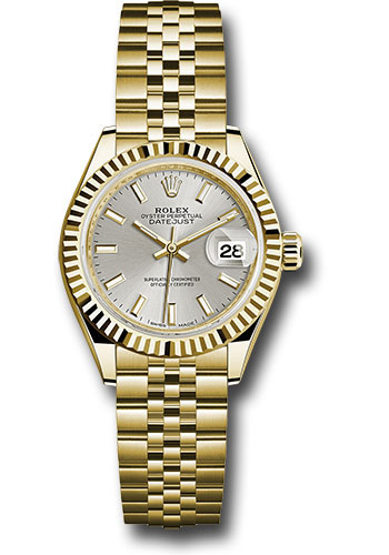 Rolex Watches - Datejust Lady 28 Yellow Gold - Fluted Bezel - Jubilee Bracelet - Style No: 279178 sij