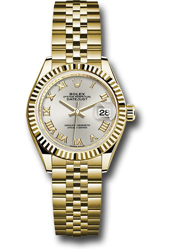 Rolex Watches - Datejust Lady 28 Yellow Gold - Fluted Bezel - Jubilee Bracelet - Style No: 279178 srj