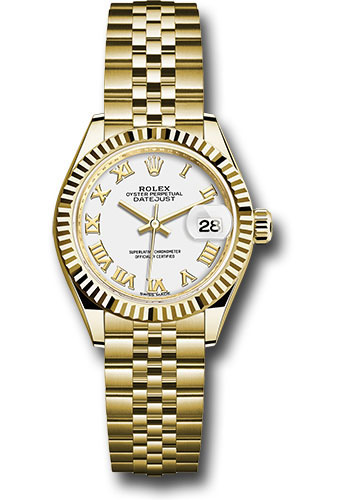 Rolex Watches - Datejust Lady 28 Yellow Gold - Fluted Bezel - Jubilee Bracelet - Style No: 279178 wrj