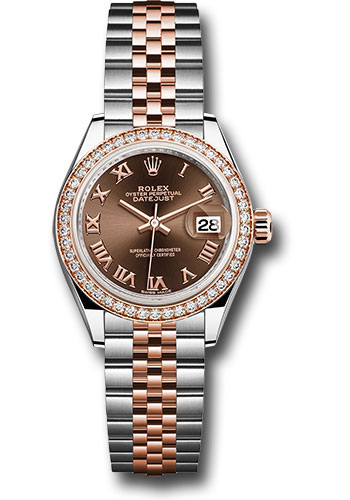 Rolex Watches - Datejust Lady 28 Steel and Everose Gold - Diamond Bezel - Jubilee - Style No: 279381RBR chorj