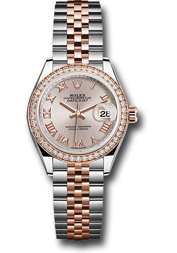 Rolex Watches - Datejust Lady 28 Steel and Everose Gold - Diamond Bezel - Jubilee - Style No: 279381RBR surj