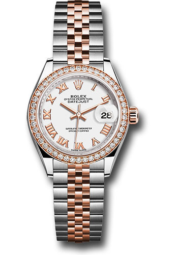 Rolex Watches - Datejust Lady 28 Steel and Everose Gold - Diamond Bezel - Jubilee - Style No: 279381RBR wrj