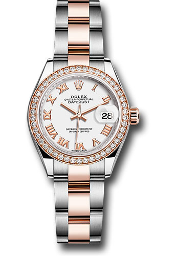 Rolex Watches - Datejust Lady 28 Steel and Everose Gold - Diamond Bezel - Oyster - Style No: 279381RBR wro