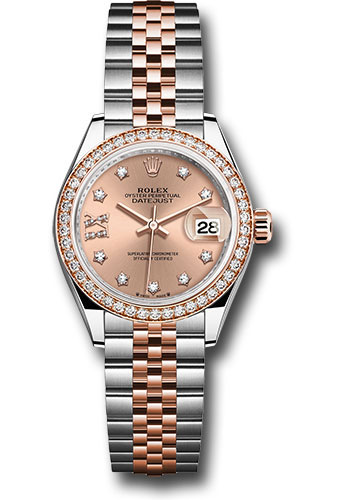 Rolex Watches - Datejust Lady 28 Steel and Everose Gold - Diamond Bezel - Jubilee - Style No: 279381rbr rs9dix8dj