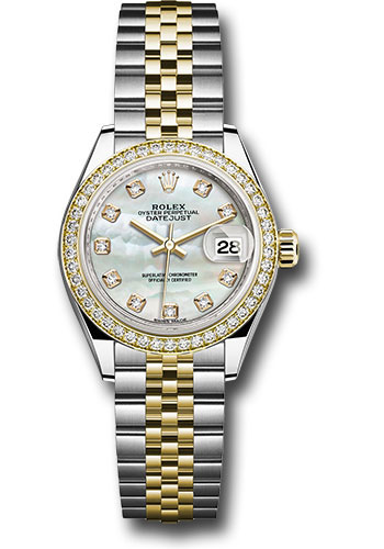 Rolex Watches - Datejust Lady 28 Steel and Yellow Gold - Diamond Bezel - Jubilee - Style No: 279383RBR mdj