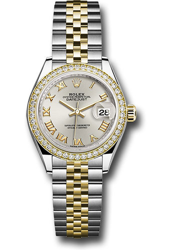 Rolex Watches - Datejust Lady 28 Steel and Yellow Gold - Diamond Bezel - Jubilee - Style No: 279383RBR srj