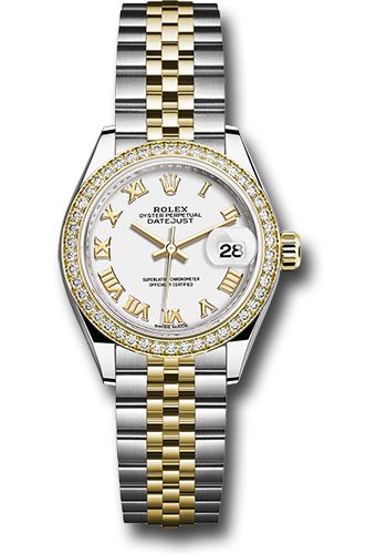 Rolex Watches - Datejust Lady 28 Steel and Yellow Gold - Diamond Bezel - Jubilee - Style No: 279383RBR wrj