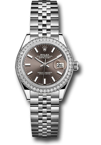 Rolex Watches - Datejust Lady 28 Stainless Steel - Diamond Bezel - Jubilee - Style No: 279384RBR dgij