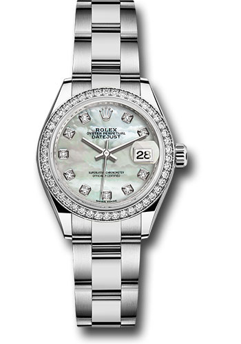 Rolex Watches - Datejust Lady 28 Stainless Steel - Diamond Bezel - Oyster - Style No: 279384RBR mdo