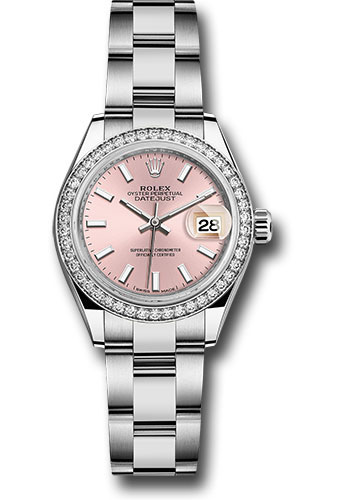 Rolex Watches - Datejust Lady 28 Stainless Steel - Diamond Bezel - Oyster - Style No: 279384RBR pio