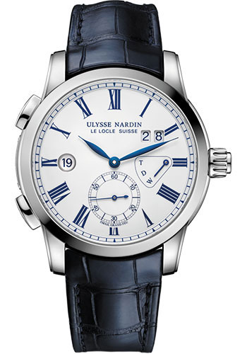Ulysse Nardin Watches - Classico Dual Time - Stainless Steel - Style No: 3243-132/E0
