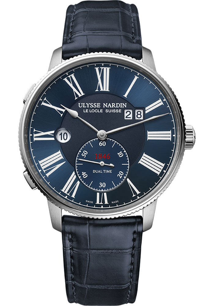 Ulysse Nardin Watches - Marine Torpilleur Dual Time - Style No: 3343-320-3A/1A