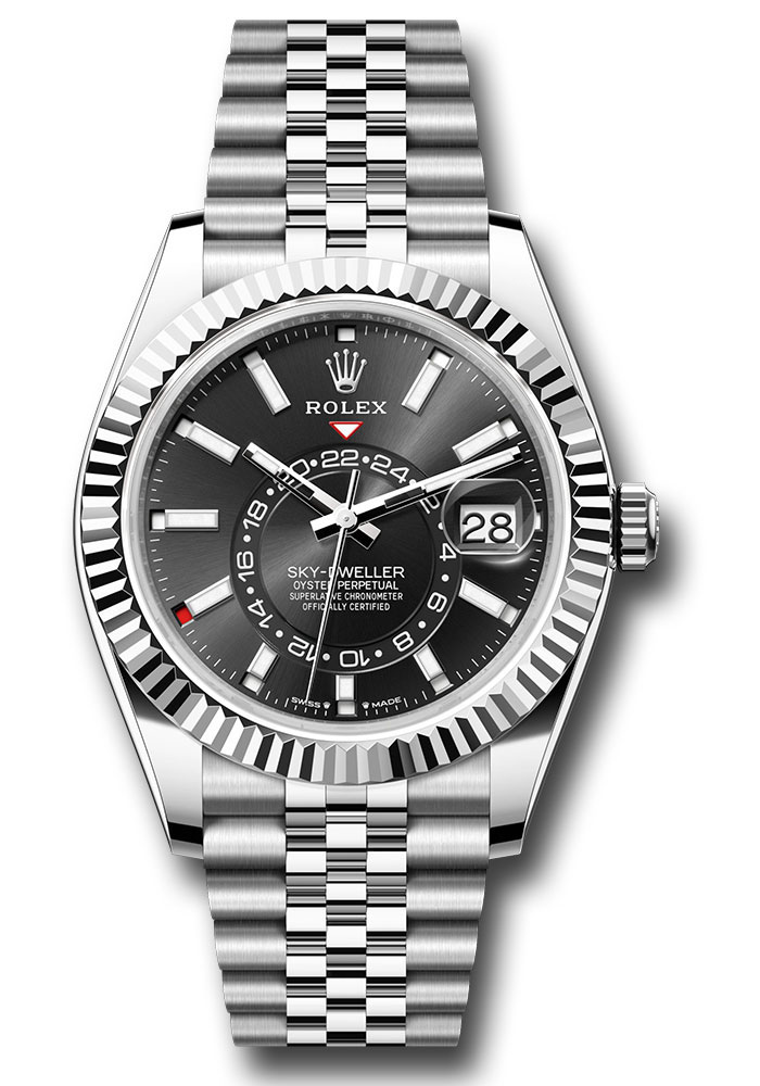 Rolex Watches - Sky-Dweller Stainless Steel and White Gold - Jubilee Bracelet - Style No: 336934 bkij