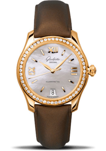 Glashutte Original Watches - Lady Serenade Rose Gold - Diamond Bezel - Calfskin Strap - Style No: 1-39-22-09-11-04