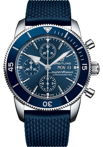 Breitling Watches - Superocean Heritage Chronograph 44mm - Stainless Steel - Rubber Strap - Folding Buckle - Style No: A13313161C1S1