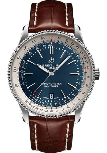 breitling blue crocodile strap