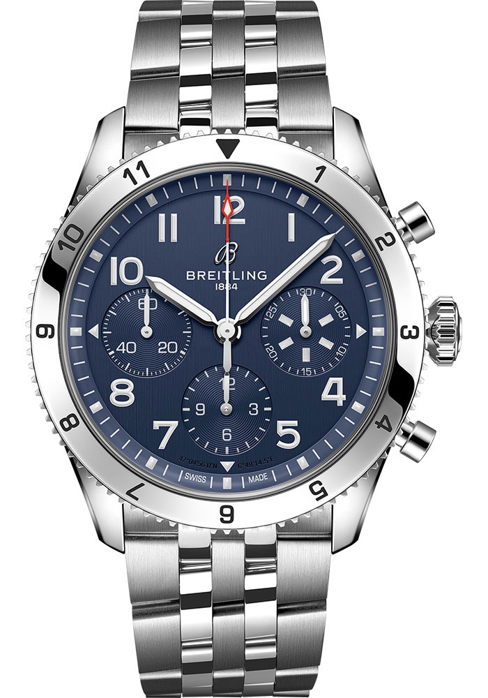 Breitling Watches - Classic AVI Chronograph 42 Stainless Steel - Metal Bracelet - Style No: A233801A1C1A1