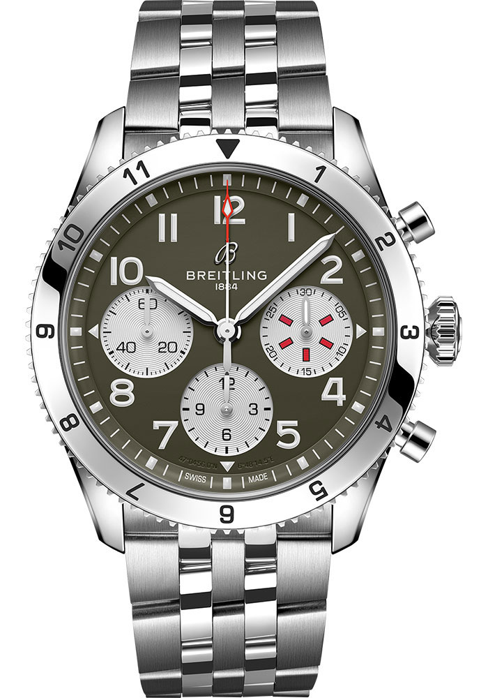 Breitling Watches - Classic AVI Chronograph 42 Stainless Steel - Metal Bracelet - Style No: A233802A1L1A1