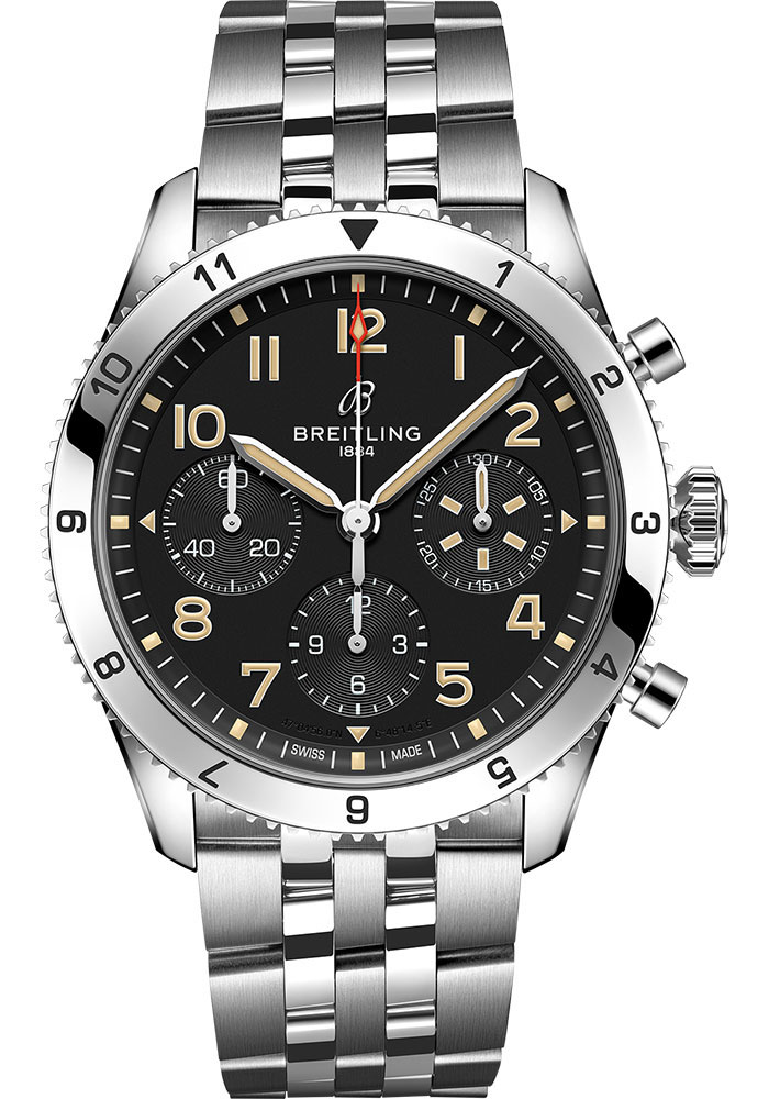 Breitling Watches - Classic AVI Chronograph 42 Stainless Steel - Metal Bracelet - Style No: A233803A1B1A1