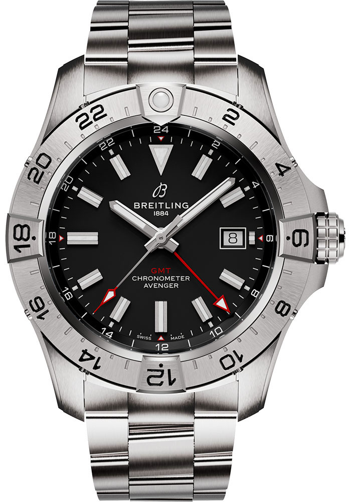 Breitling Watches - Avenger Automatic GMT 44 Stainless Steel - Metal Bracelet - Style No: A32320101B1A1