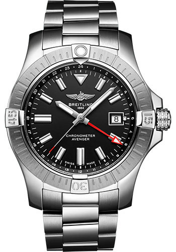 Breitling Watches - Avenger Automatic GMT 43 Stainless Steel - Metal Bracelet - Style No: A32397101B1A1