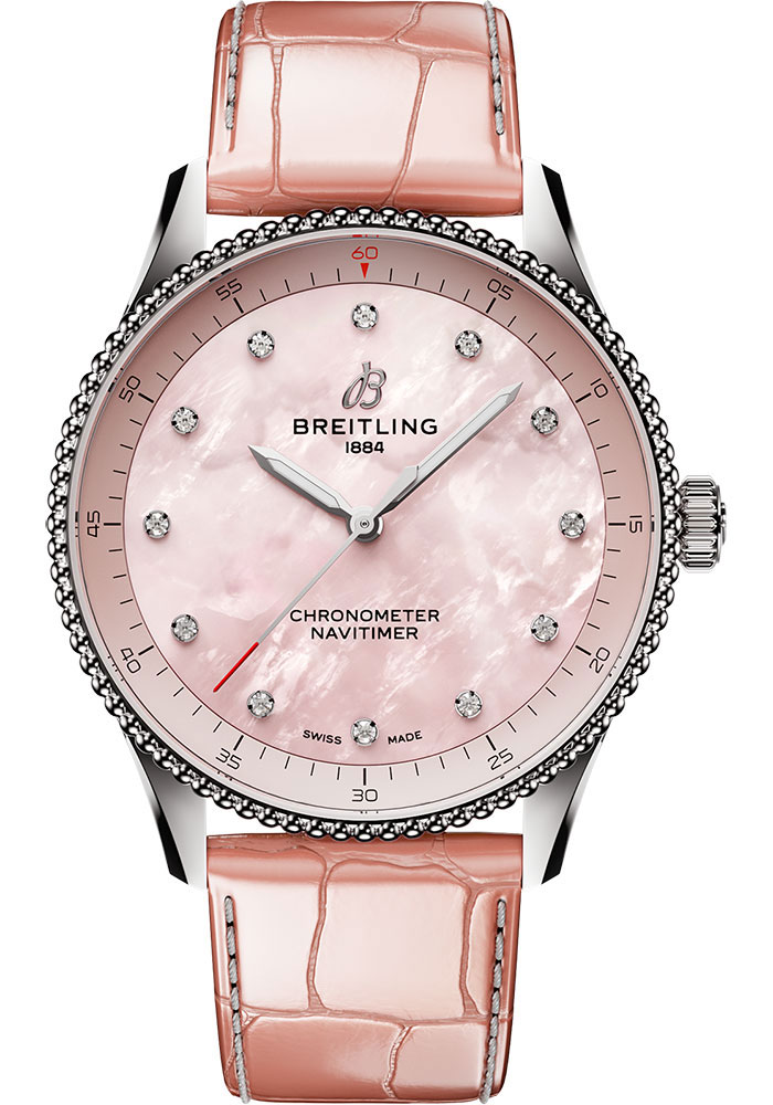 Breitling Watches - Navitimer Stainless Steel - Leather Strap - Tang Buckle - Style No: A77320D91K1P1