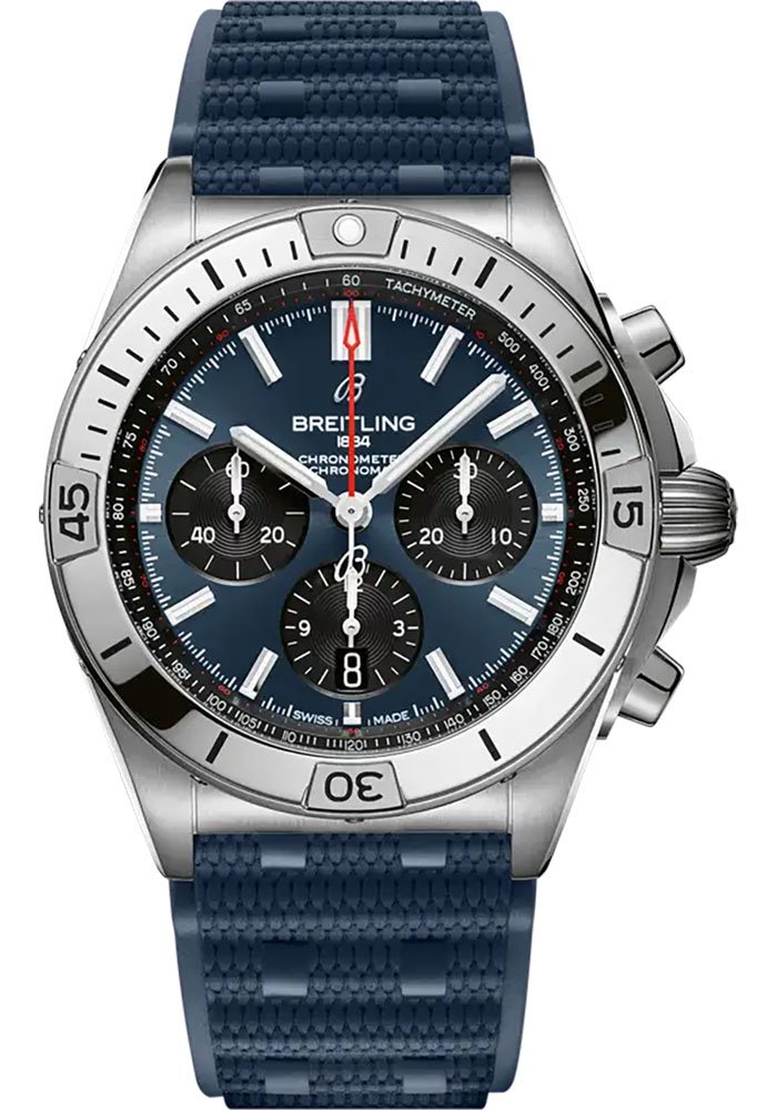 Breitling Watches - Chronomat B01 42 Stainless Steel - Rubber Strap - Folding Buckle - Style No: AB0134101C1S1