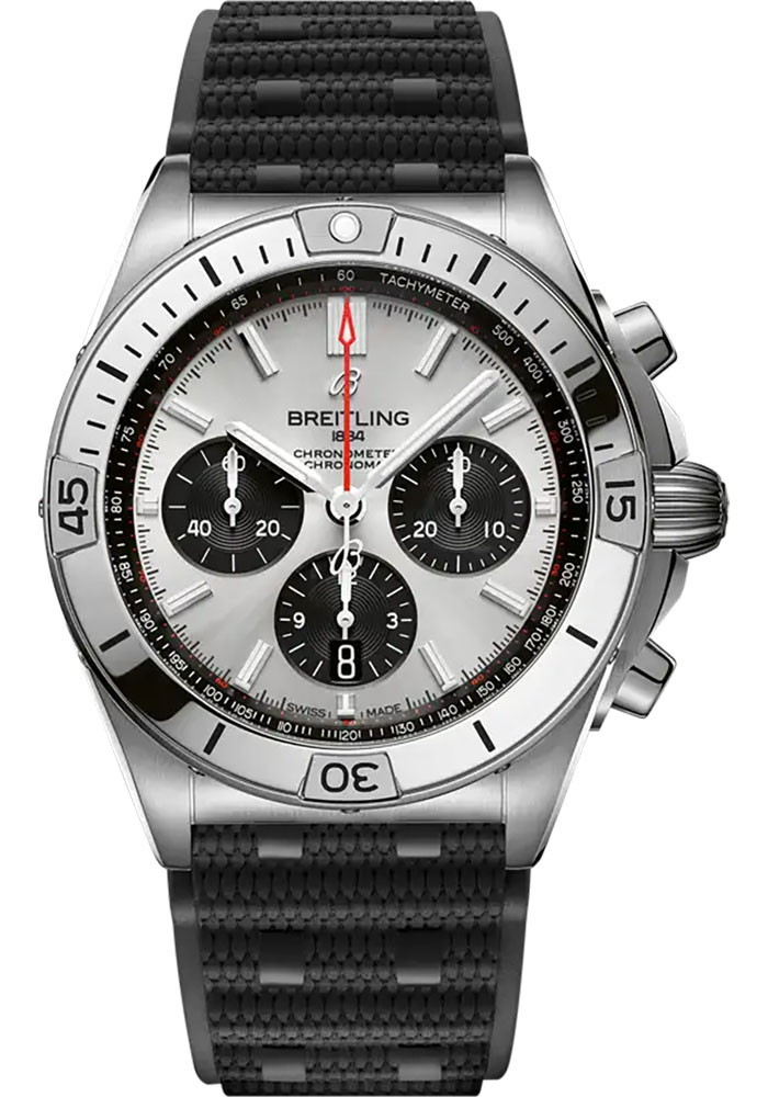 Breitling Watches - Chronomat B01 42 Stainless Steel - Rubber Strap - Folding Buckle - Style No: AB0134101G1S2