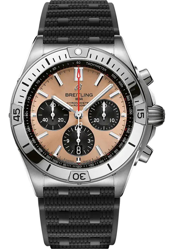 Breitling Watches - Chronomat B01 42 Stainless Steel - Rubber Strap - Folding Buckle - Style No: AB0134101K1S1