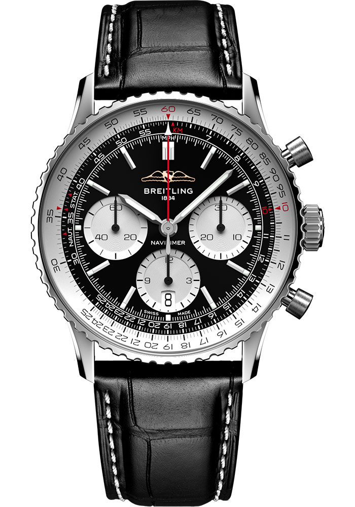 Breitling Watches - Navitimer B01 Chronograph 41mm - Stainless Steel - Leather Strap - Style No: AB0139211B1P1
