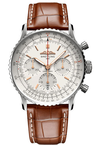 Breitling Watches - Navitimer B01 Chronograph 41mm - Stainless Steel - Leather Strap - Style No: AB0139211G1P1