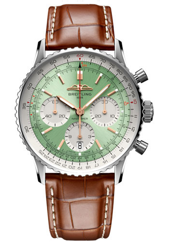 Breitling Watches - Navitimer B01 Chronograph 41mm - Stainless Steel - Leather Strap - Style No: AB0139211L1P1