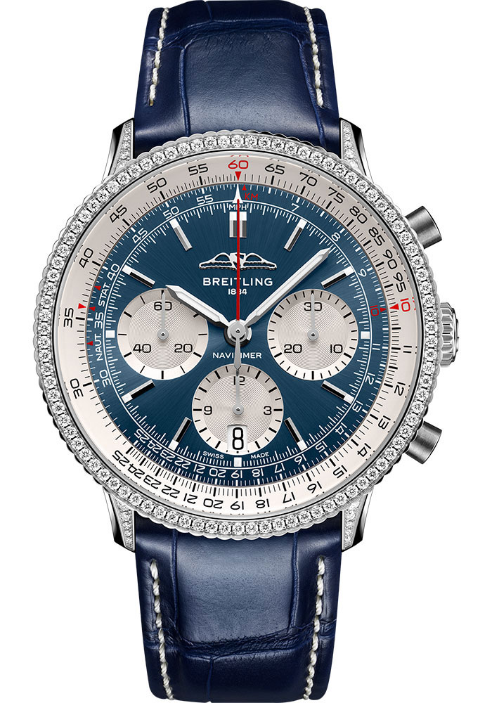 Breitling Watches - Navitimer B01 Chronograph 41mm - Stainless Steel - Leather Strap - Style No: AB0139631C1P1