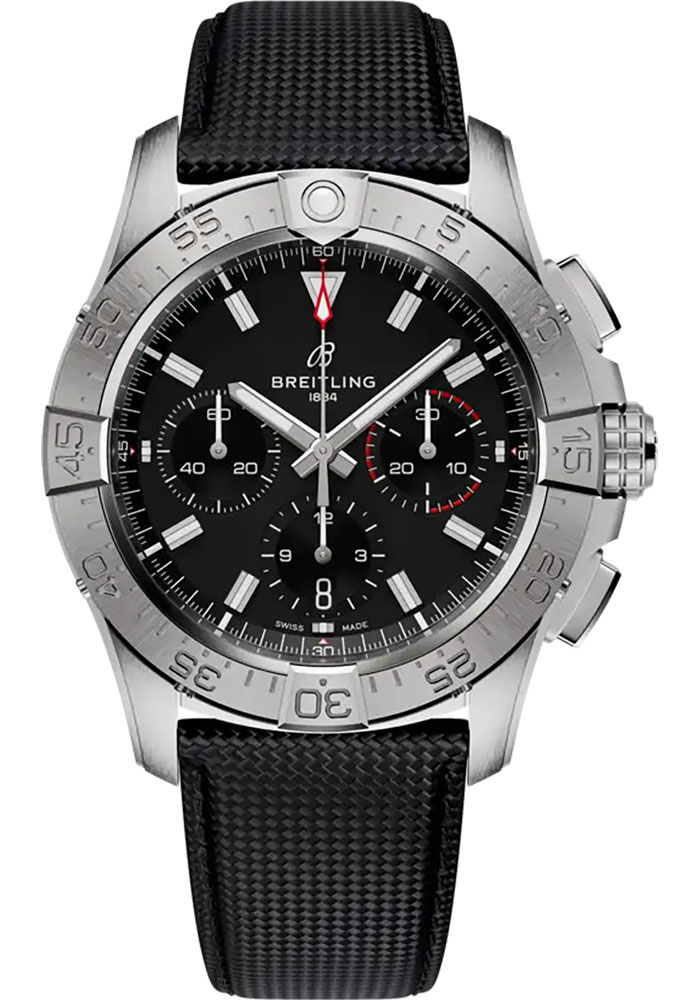 Breitling Watches - Avenger B01 Chronograph 42 Stainless Steel - Leather Strap - Folding Buckle - Style No: AB0146101B1X1