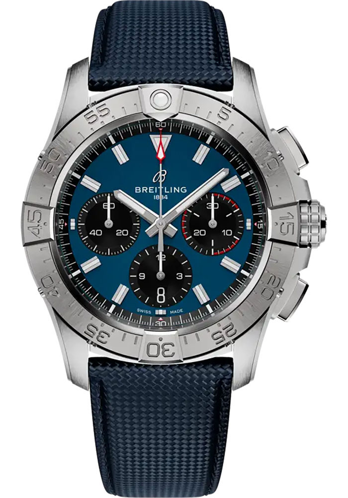 Breitling Watches - Avenger B01 Chronograph 42 Stainless Steel - Leather Strap - Folding Buckle - Style No: AB0146101C1X1