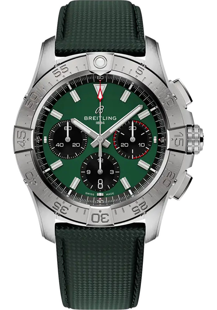 Breitling Watches - Avenger B01 Chronograph 42 Stainless Steel - Leather Strap - Folding Buckle - Style No: AB0146101L1X1