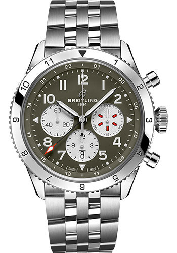 Breitling Watches - Super AVI B04 Chronograph GMT 46 Stainless Steel - Metal Bracelet - Style No: AB04452A1L1A1